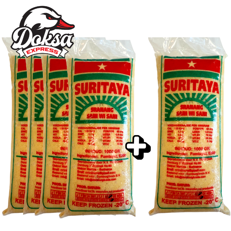 Surinaamse Pom Tajer 1KG diepvries Pomtayer Suri Taya verpakking